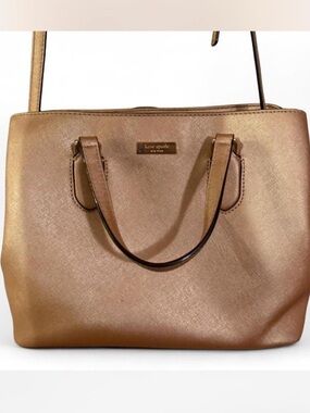 kate spade Metallic Bronze Saffiano Tote